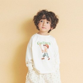 【aBity select./アビティセレクト】レトロタッチBOY&GIRL長袖Tシャツ