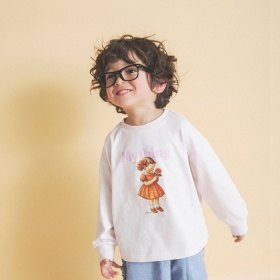 【aBity select./アビティセレクト】レトロタッチBOY&GIRL長袖Tシャツ