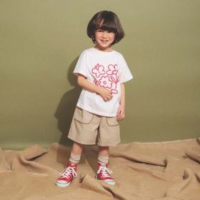 【aBity select./アビティセレクト】配色ステッチハーフパンツ