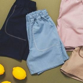 【aBity select./アビティセレクト】配色ステッチハーフパンツ