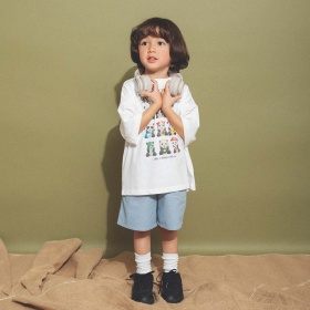 【aBity select./アビティセレクト】配色ステッチハーフパンツ