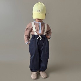 【りぃー×aBity selectコラボ】サスペンダー付きツイルロングパンツ
