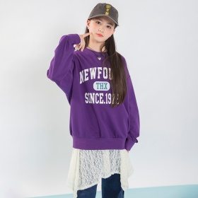 【予約商品】【MELLOW-LY】カレッジロゴ裏毛トレーナー