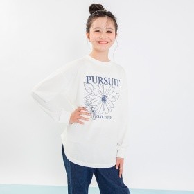 【予約商品】【MELLOW-LY/綿100】アソートロゴルーズ長袖Tシャツ