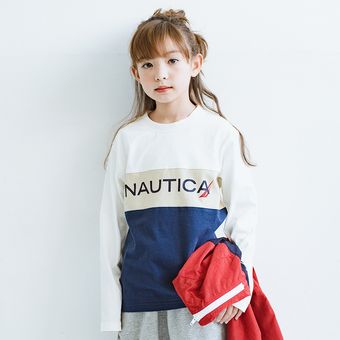 【NAUTICA/ノーティカ】配色切替え長袖Tシャツ