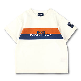 【NAUTICA/ノーティカ】カラーラインプリントTシャツ