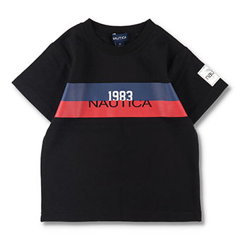 【NAUTICA/ノーティカ】カラーラインプリントTシャツ