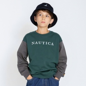 【NAUTICA/ノーティカ】袖配色ミニ裏毛トレーナー