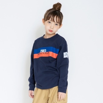 【NAUTICA/ノーティカ】ラインプリント長袖Tシャツ