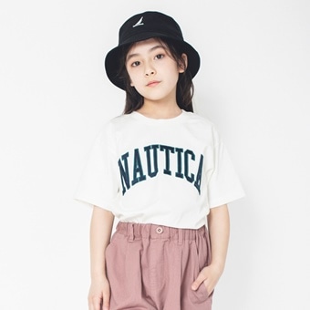 【NAUTICA/ノーティカ】サテンアップリケロゴ半袖Tシャツ