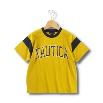 【NAUTICA/ノーティカ/吸水速乾】袖配色切替カレッジ半袖Tシャツ
