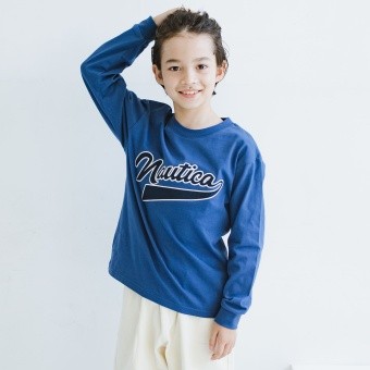 【NAUTICA/ノーティカ】アップリケロゴ長袖Tシャツ ロンT