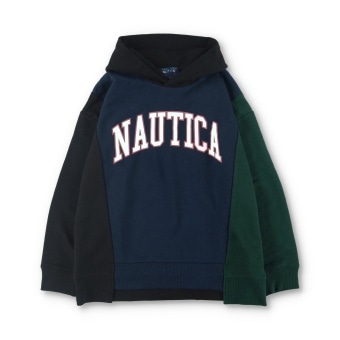 【NAUTICA/ノーティカ】リメイク風配色切替パーカー