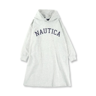 【NAUTICA/ノーティカ】アップリケロゴミニ裏毛パーカーワンピース