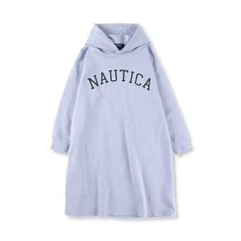 【NAUTICA/ノーティカ】アップリケロゴミニ裏毛パーカーワンピース