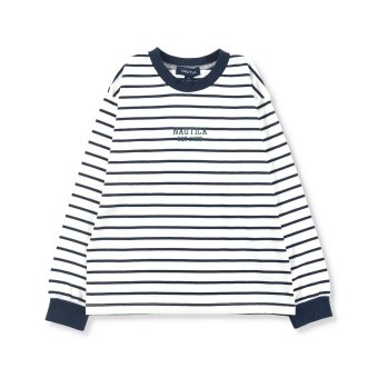 【NAUTICA/ノーティカ】ワンポイント刺繍ボーダー長袖Tシャツ