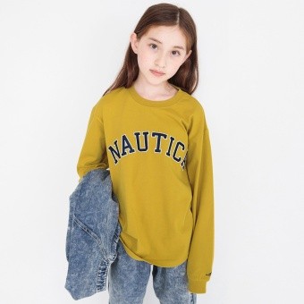 【NAUTICA/ノーティカ】ロゴアップリケ長袖Tシャツ