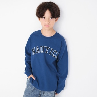 【NAUTICA/ノーティカ】ロゴアップリケ長袖Tシャツ