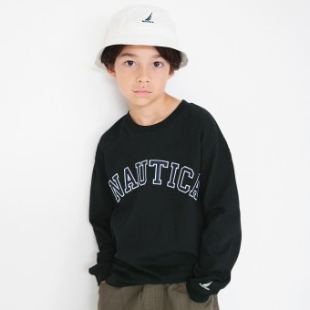 【NAUTICA/ノーティカ】ロゴアップリケ長袖Tシャツ