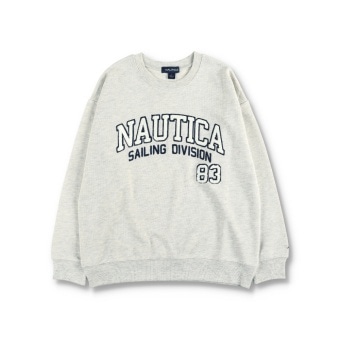 【NAUTICA/ノーティカ】サガラ刺繍クルーネック裏毛トレーナー