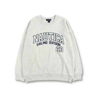 【NAUTICA/ノーティカ】サガラ刺繍クルーネック裏毛トレーナー