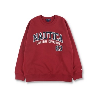 【NAUTICA/ノーティカ】サガラ刺繍クルーネック裏毛トレーナー