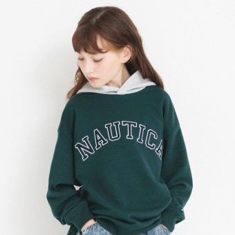 【NAUTICA/ノーティカ】アップリケロゴ裏毛パーカー