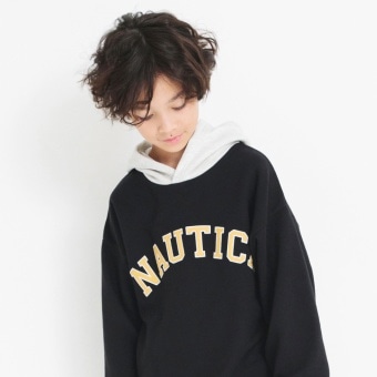 【NAUTICA/ノーティカ】アップリケロゴ裏毛パーカー
