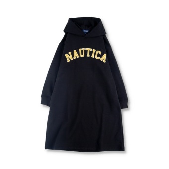 【NAUTICA/ノーティカ】アップリケロゴ裏毛パーカーワンピース