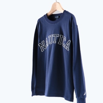 【NAUTICA/ノーティカ】ロゴアップリケ長袖Tシャツ