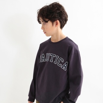 【NAUTICA/ノーティカ】ロゴアップリケ長袖Tシャツ