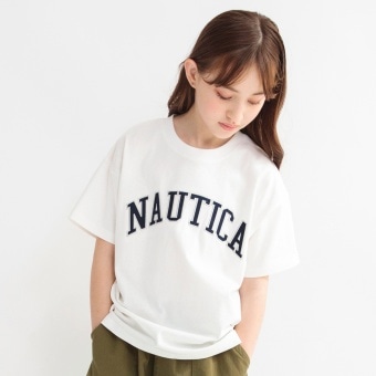 【NAUTICA/ノーティカ】アップリケロゴ半袖Tシャツ