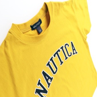 【NAUTICA/ノーティカ】アップリケロゴ半袖Tシャツ