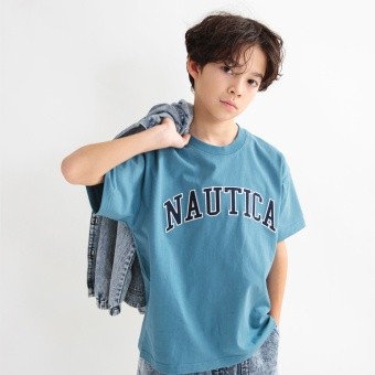 【NAUTICA/ノーティカ】アップリケロゴ半袖Tシャツ