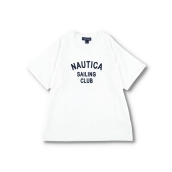 【NAUTICA/ノーティカ】フロッキーロゴ半袖Tシャツ