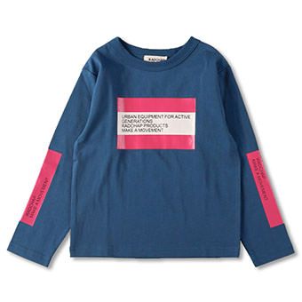 ボックスロゴプリント長袖Tシャツ