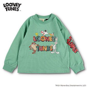 【LOONEY TUNES】かすれプリント長袖Tシャツ