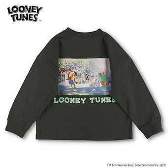【LOONEY TUNES】スケボーグラフィック長袖Tシャツ
