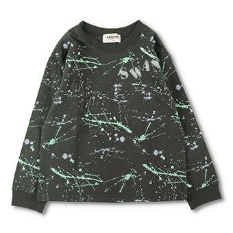 【ペア】ペイントプリント長袖Tシャツ