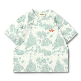 ムラ染プリント半袖Tシャツ