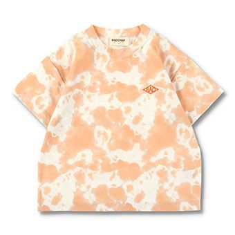 ムラ染プリント半袖Tシャツ