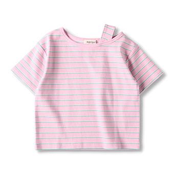 テレコボーダーワンショルTシャツ