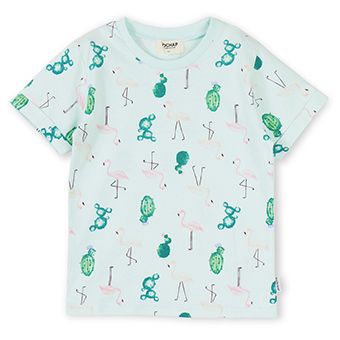 【TioTio加工】フラミンゴ柄半袖Tシャツ