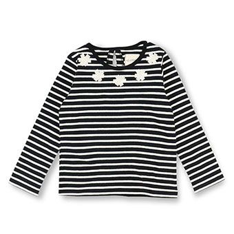 テープモチーフ長袖ボーダーTシャツ