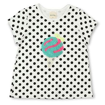 チュールアイスクリーム半袖Tシャツ