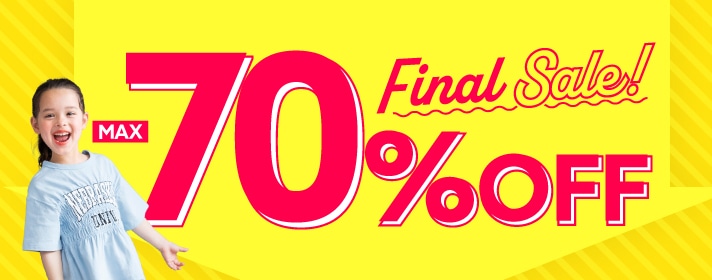 オンラインショップ限定 Final Sale! MAX 60%OFF この夏、最大級おトク!!