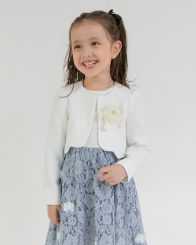 GIRL-SET 03 フォーマル3点セット ブルー モデル着用画像