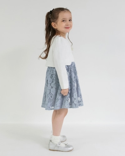 GIRL-SET 03 フォーマル3点セット ブルー モデル着用画像