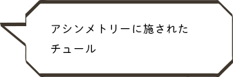 アシンメトリーに施されたチュール